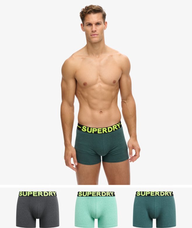 Superdry Herren Boxershorts im Dreierpack Grün - Größe: XL von Superdry