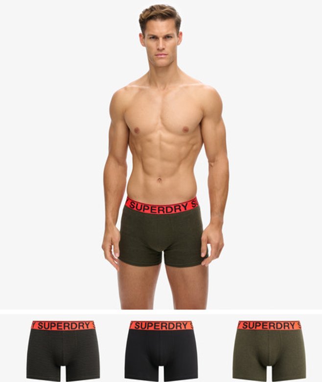 Superdry Herren Boxershorts im 3er-Pack Grün - Größe: Xxl von Superdry