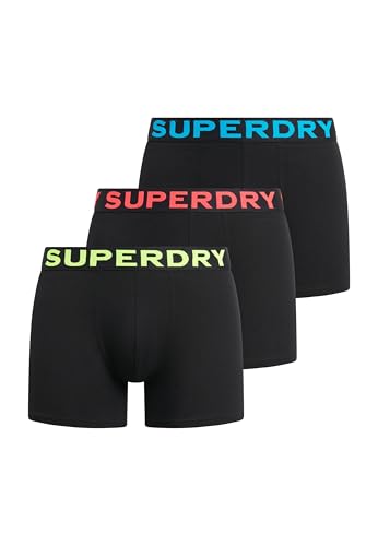 Superdry Herren Boxershorts im 3er-Pack Schwarz/Neon L Superdry Herren Boxershorts im 3er-Pack Schwarz/Neon L von Superdry