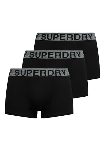 Superdry Herren Boxershorts im Dreierpack Dreifach Schwarz/Grau XXL von Superdry
