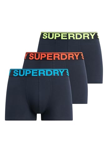 Superdry Herren Boxershorts im Dreierpack Finster Marineblau/Neon M Superdry Herren Boxershorts im Dreierpack Finster Marineblau/Neon M von Superdry