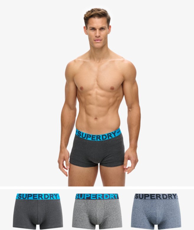 Superdry Herren Boxershorts im Dreierpack Grau - Größe: Xxl von Superdry
