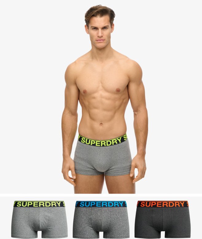 Superdry Herren Boxershorts im Dreierpack Grau - Größe: Xxl von Superdry