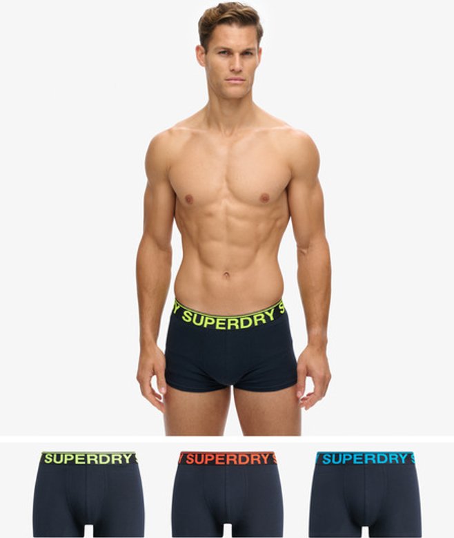 Superdry Herren Boxershorts im Dreierpack Marineblau - Größe: S von Superdry