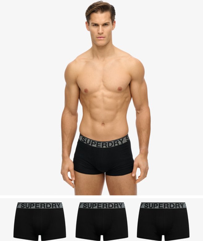 Superdry Men's Boxershorts im Dreierpack Schwarz - Größe: XL von Superdry