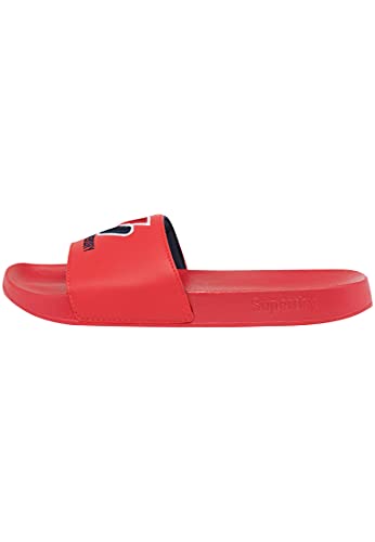 Superdry Herren CORE Pool Slide Slipper, Varsity Red, Large EU von Superdry