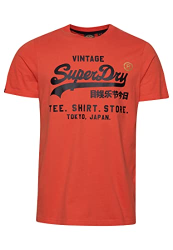 Superdry Herren Camiseta estampada Businesshemd, Havana Orange, S von Superdry