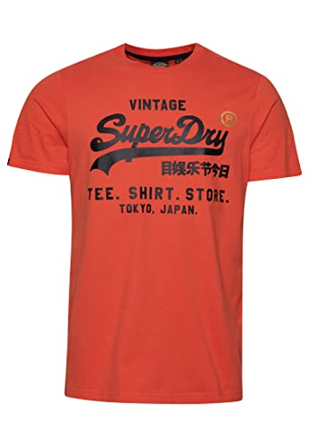 Superdry Herren Camiseta estampada Businesshemd, Havana Orange, XL von Superdry