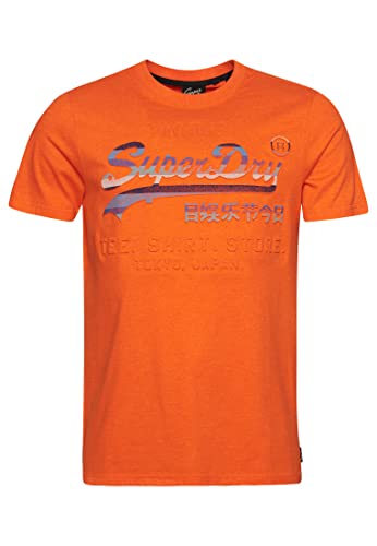 Superdry Herren Camiseta estampada Businesshemd, New House Orange Marl, L von Superdry