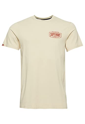 Superdry Herren Camiseta estampada Businesshemd, Pelican Beige, XL von Superdry