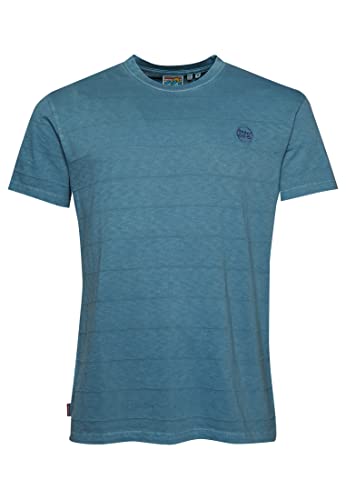 Superdry Herren Camiseta estampada Businesshemd, Wedgewood blau, S von Superdry