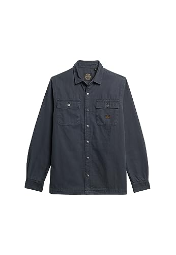 Superdry Herren Canvas Workwear Overshirt T-Shirt, blau (Midnight Navy), XXL von Superdry
