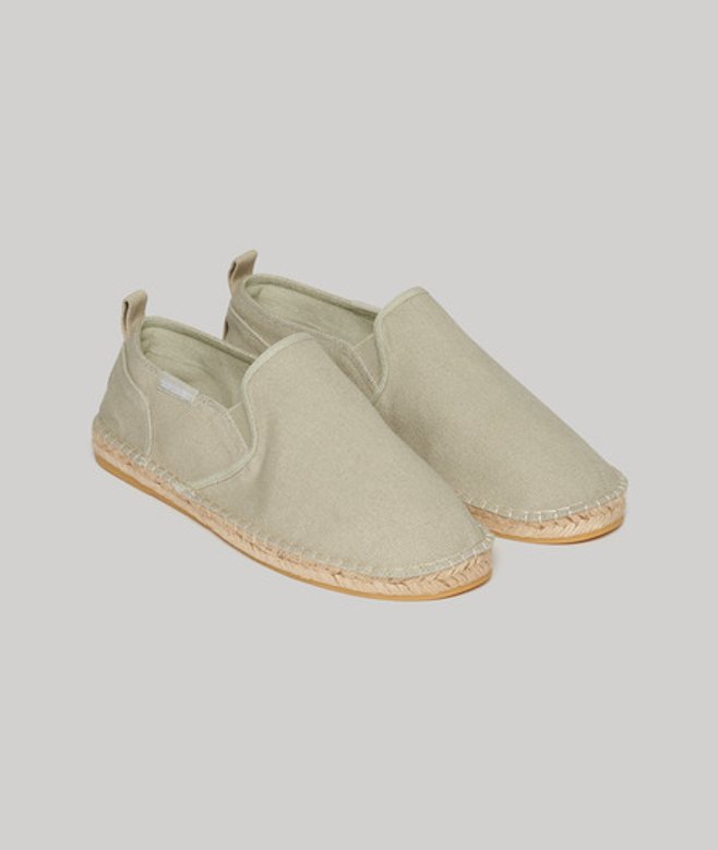 Superdry Herren Canvas-espadrilles Beige - Größe: 41 von Superdry