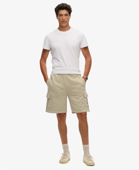 Superdry Herren Cargoshorts mit Kontrastnaht Beige - Größe: S von Superdry