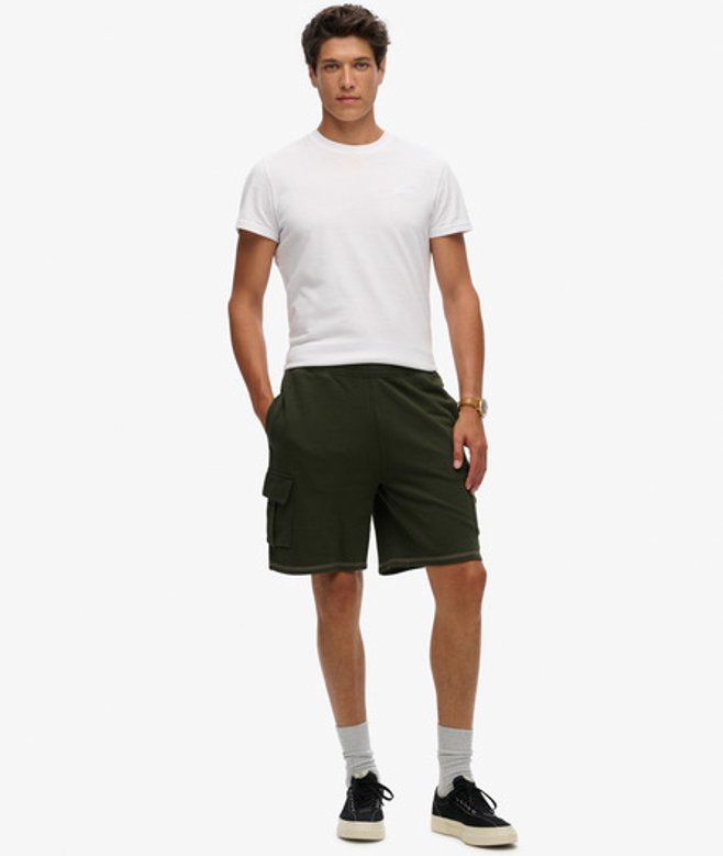 Superdry Herren Cargoshorts mit Kontrastnaht Grün - Größe: M Superdry Herren Cargoshorts mit Kontrastnaht Grün - Größe: M von Superdry
