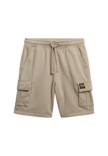 Superdry Herren Cargoshorts mit Kontrastnaht Verwaschenes Silberbeige M von Superdry
