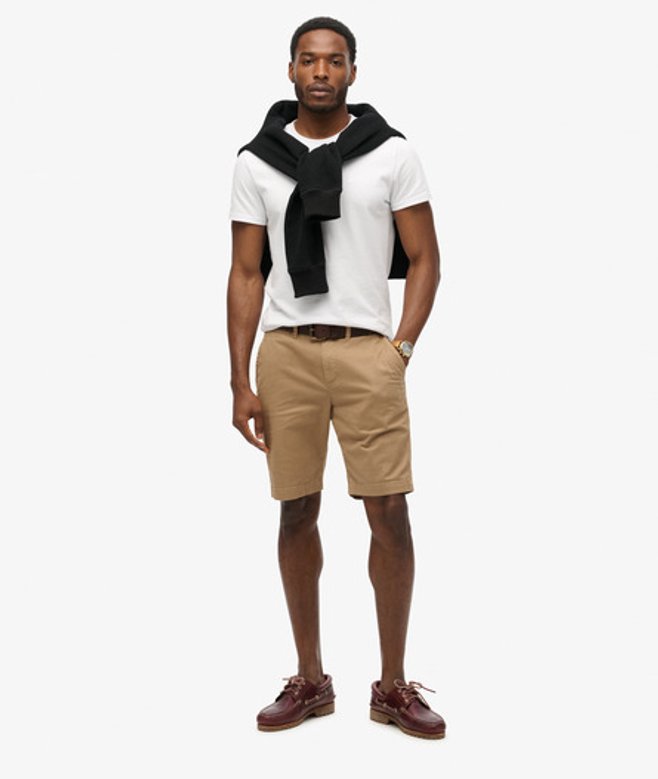 Superdry Herren Chinoshorts im Vintage-style Gelb - Größe: 30 von Superdry