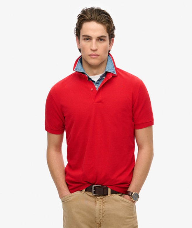 Superdry Herren City Polohemd aus Pikee Rot - Größe: L Superdry Herren City Polohemd aus Pikee Rot - Größe: L von Superdry