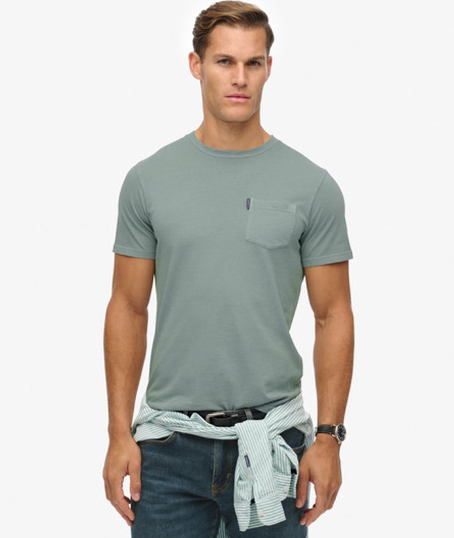 Superdry Herren Classic Essential T-shirt mit Tasche Green - Größe: Xxl Superdry Herren Classic Essential T-shirt mit Tasche Green - Größe: Xxl von Superdry