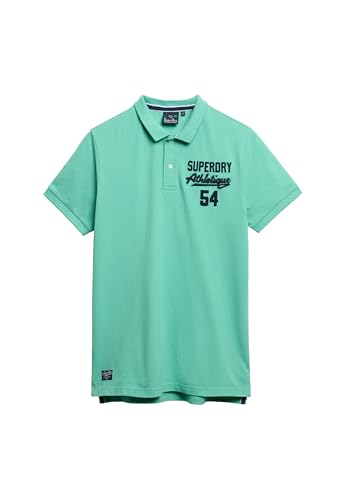 Superdry Herren Classic Fit Polohemd mit Applikation Hot Mint M von Superdry