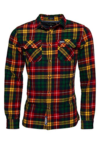 Superdry Herren Classic Lumberjack Shirt Freizeithemd, Gelb (Yellow Check H6b), X-Large von Superdry