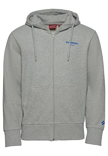 Superdry Herren Code CORE Sport Zip Hood Kapuzenpullover, Grau (Grey Marl), M von Superdry