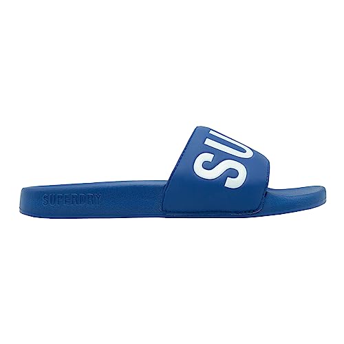 Superdry Herren Code CORE VEGAN Pool Slide Flipflop, Azul Blanco, Medium von Superdry