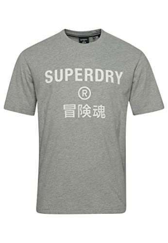 Superdry Herren Code Core Sport T-Shirt Grau Meliert L von Superdry