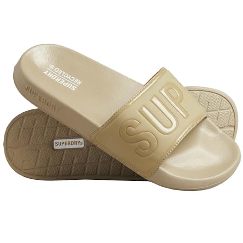 Superdry Herren Code Core Vegan Pool Slide Flipflop, Winter Twig Beige, X-Large von Superdry