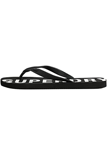 Superdry Herren Code Essential FLIP Flop Flipflop, Black, Medium von Superdry