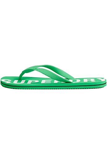 Superdry Herren Code Essential FLIP Flop Flipflop, Bright Green X-Weit, X-Large EU von Superdry