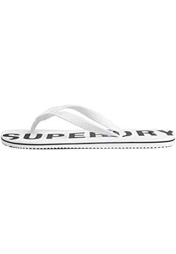 Superdry Herren Code Essential FLIP Flop Flipflop, Optic, Medium EU von Superdry