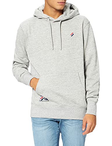 Superdry Herren Code Essential Hood Hooded Sweatshirt, Grey Slub Grindle, M von Superdry