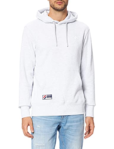 Superdry Herren Code Essential Hood Hooded Sweatshirt, Ice Marl, L von Superdry