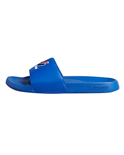 Superdry Herren Code Essential Pool Slide Schiebe-Sandalen, Royal, Large von Superdry