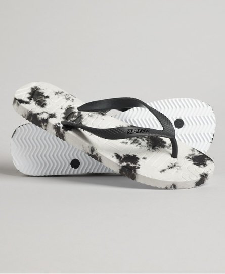 Superdry Herren Code Flip-flops mit Batikdesign Schwarz - Größe: L von Superdry