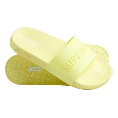 Superdry Herren Code Logo Vegan Pool Slide Flipflop, Sunny Lime Green, X-Large von Superdry