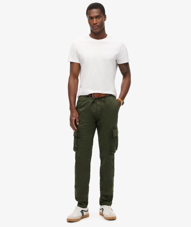 Superdry Herren Core Cargo Hose Grün - Größe: 30/32 von Superdry