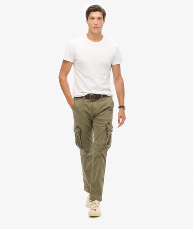 Superdry Herren Core Cargo Hose Grün - Größe: 32/30 von Superdry