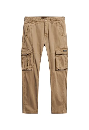 Superdry Herren Core Cargohosen Rotbraun Kaki 30/32 von Superdry