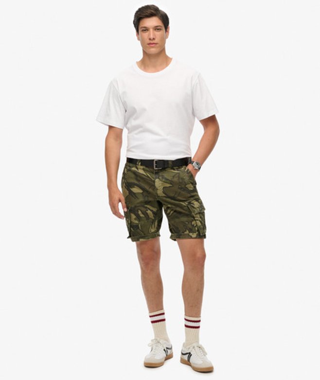 Superdry Men's Core Cargoshorts Grün - Größe: 30 von Superdry