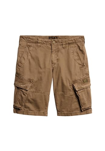 Superdry Herren Core Cargoshorts Tiefbraun 32 von Superdry
