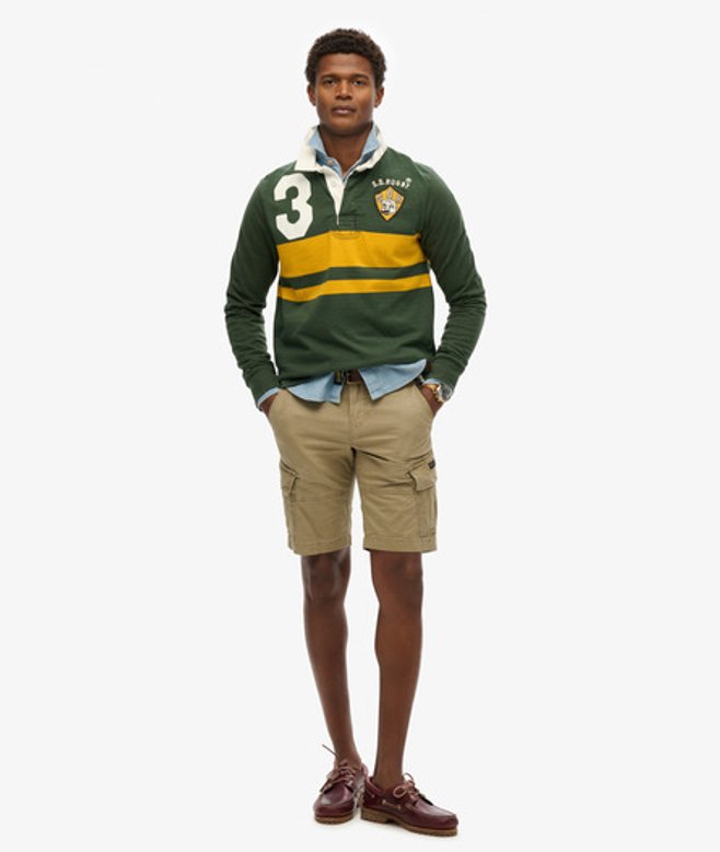 Superdry Herren Core Cargoshorts aus Bio-baumwolle Beige - Größe: 30 von Superdry