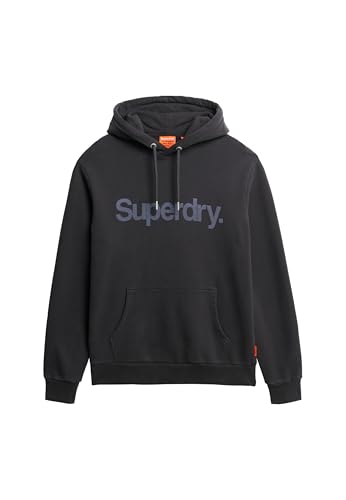 Superdry Herren Core City Hoodie mit Logo Verwaschenes Schwarz M von Superdry
