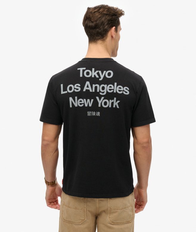 Superdry Men's Core City T-shirt mit Logo Schwarz - Größe: M von Superdry