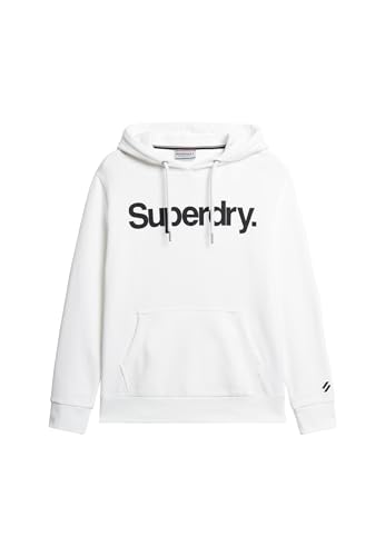 Superdry Herren Core Logo Classic Hood Sweatshirt, Optic, Large von Superdry