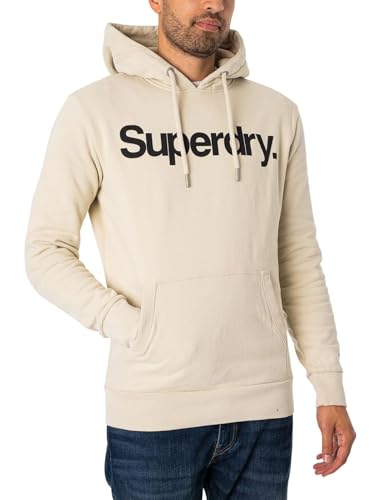 Superdry Herren Core Logo Classic Hood Sweatshirt, Pelican Beige, Large von Superdry