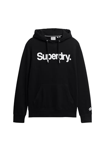 Superdry Herren Core Logo Classic Hood Sweatshirt, schwarz, Small von Superdry