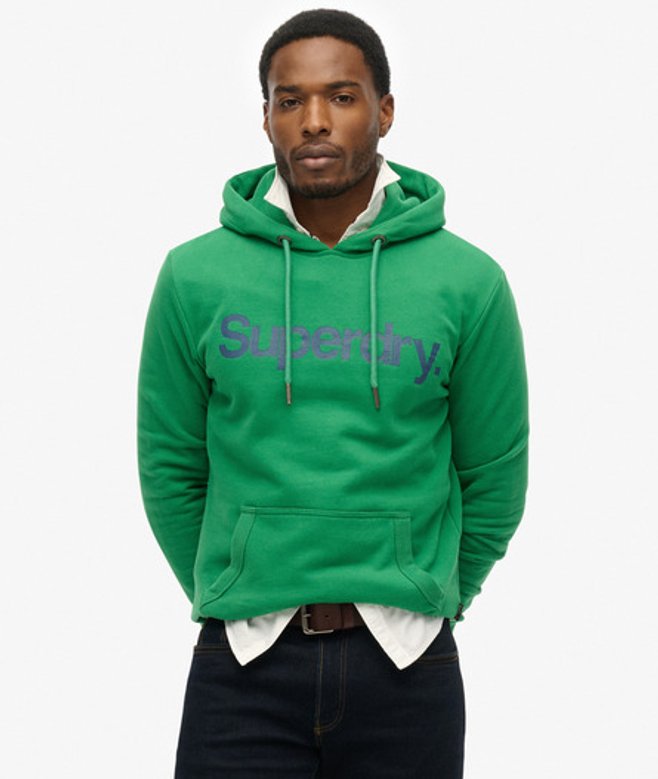 Superdry Herren Core Logo Hoodie Grün - Größe: L von Superdry