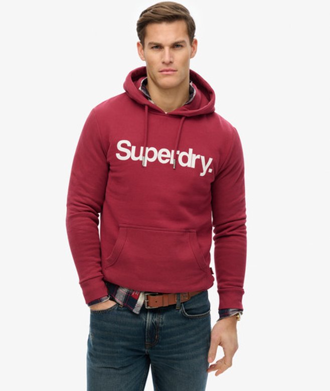 Superdry Herren Core Logo Hoodie Rot - Größe: M von Superdry